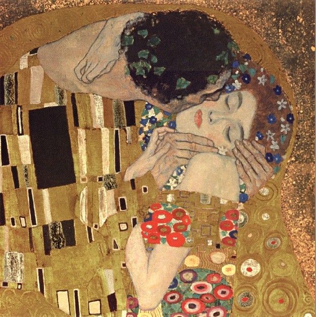 Gustav Klimt the kiss detail